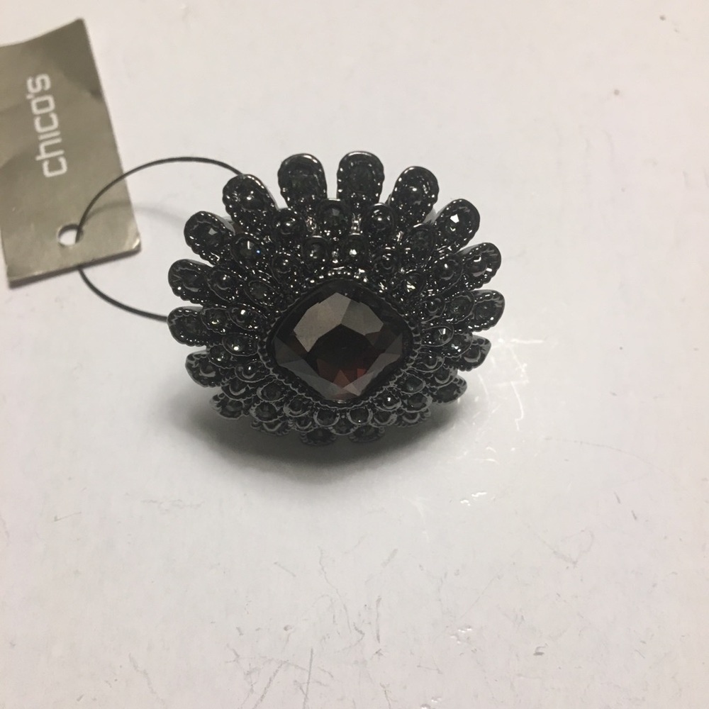 Smokey quartz costume ring